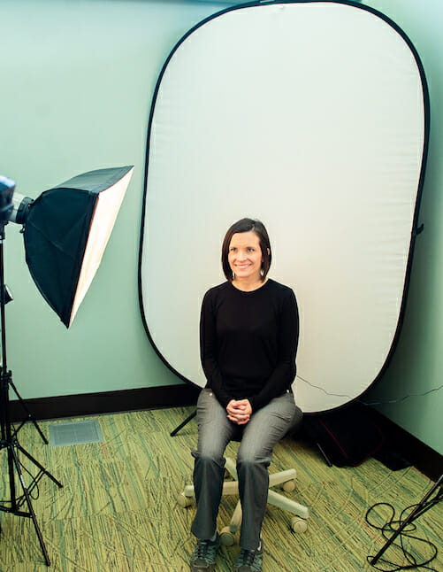 cosmetic getting photo taken