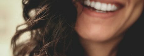 woman smiling with veneers